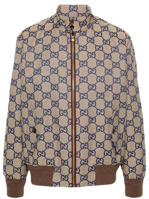 bubble jacket gucci|Gucci canvas bomber jacket.